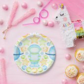 Schattigee Blue Outer Space Boys Verjaardag Astron Papieren Bordje (Feest)