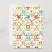 Schattigee Blue Owl-feestuitnodiging Kaart (Achterkant)