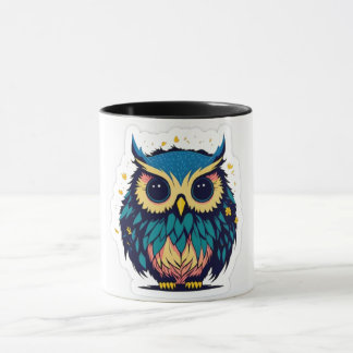 Schattigee Blue Owl Two tone Coffee mok
