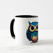 Schattigee Blue Owl Two tone Coffee mok (Voorkant links)