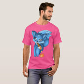 Schattigee Blue Paint Fox's Animals T-shirt (Voorkant volledig)
