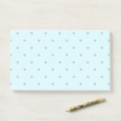 Schattigee Blue Pastel Hearts Patroon Opmerkingen Post-it® Notes (Op bureau)
