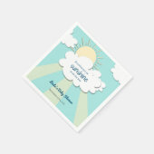 Schattigee Blue Ray van Sunshine Boy Baby shower Servet (Hoek)