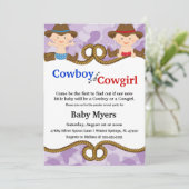 Schattigee Blue & Red Country Geslacht Onthulling Kaart (Staand voorkant)