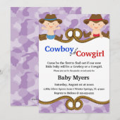 Schattigee Blue & Red Country Geslacht Onthulling Kaart (Voorkant / Achterkant)