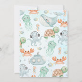 Schattigee Blue Scuba Diver Oneder het Zee 1e verj Kaart (Achterkant)