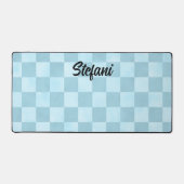 Schattigee Blue Sky Checkers Patroonnaam Bureaumat (Voorkant)