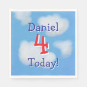 Schattigee Blue Sky kinderen Verjaardag Servet (Voorkant)