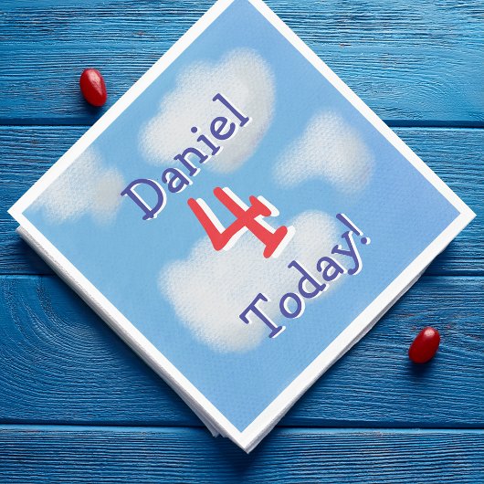 Schattigee Blue Sky kinderen Verjaardag Servet