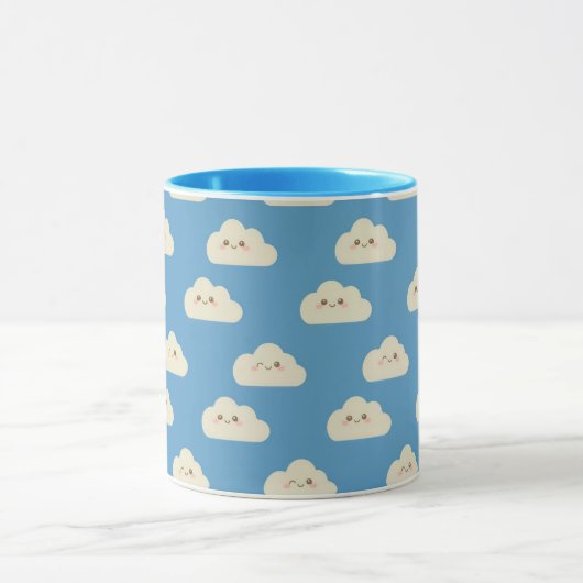 Schattigee Blue Sky Smiling White Clouds Combo Mok (Midden)