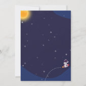 Schattigee Blue Space Astronaut Personaliseer Verj Kaart (Achterkant)