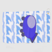 Schattigee Blue Spaceship Waveworld Clouds Golfhan Golfhanddoek (Horizontaal)