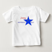 Schattigee Blue Star Verjaardag Boy Shirt (Voorkant)