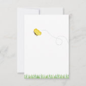 Schattigee Blue Stork Baby shower bedankkaart (Achterkant)