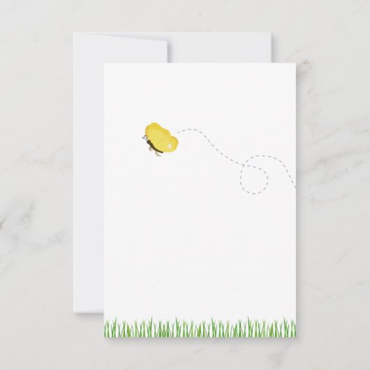 Schattigee Blue Stork Baby shower bedankkaart (Achterkant)