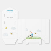 Schattigee Blue Stork Baby shower Custom Bedankdoosjes (Ongevouwen)