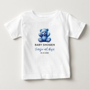 Schattigee Blue Teddy Bear  Baby Boy Shower