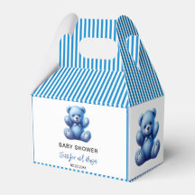 Schattigee Blue Teddy Bear  Baby Boy Shower