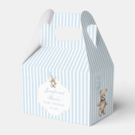 Schattigee Blue Teddy Bear Baby Boy Shower Dank u Bedankdoosjes