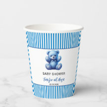 Schattigee Blue Teddy Bear  Baby Boy Shower