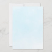 Schattigee Blue Teddy Bear Balloons & Clouds Baby  Kaart (Achterkant)