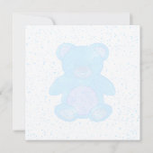 Schattigee Blue Teddy Bear Custom Bedankkaart (Achterkant)