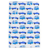 Schattigee Blue Truck & Trailer RV Adventure Medium Cadeauzakje (Voorkant)