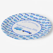 Schattigee Blue Truck & Trailer RV Adventure Papieren Bordje (Gekanteld)