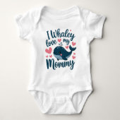 Schattigee Blue Whale I Whaley Love My Mommy Romper (Voorkant)