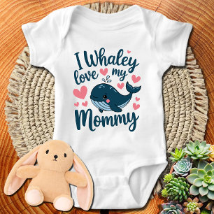 Schattigee Blue Whale I Whaley Love My Mommy Romper
