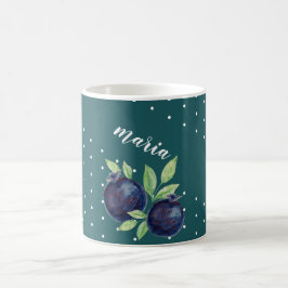 Schattigee Blueberries Waterverf Handbeschilderd Koffiemok