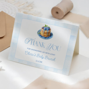 Schattigee Blueberry Baby Brunch Baby shower Dank Bedankkaart