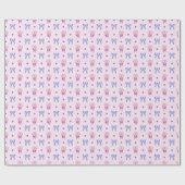Schattigee Blueberry & Bow Pattern Wrapping Paper Cadeaupapier (Vlak)