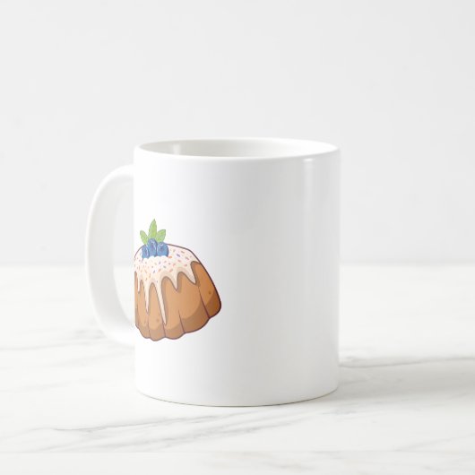 Schattigee Blueberry Bundt Cake Illustration – Kaw Koffiemok (Voorkant links)