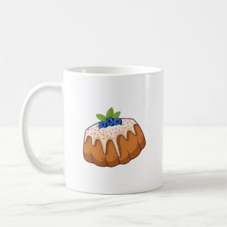 Schattigee Blueberry Bundt Cake Illustration – Kaw Koffiemok