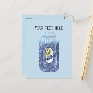 Schattigee Blueberry Jam Jelly Tekst toevoegen Briefkaart