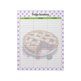 Schattigee Blueberry koelkast Inventory Notitieblok