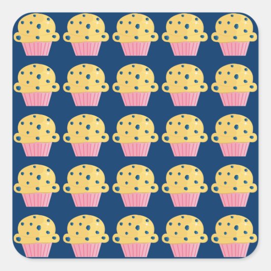 Schattigee Blueberry Muffin Design Stickers (Voorkant)