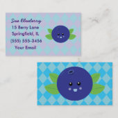 Schattigee Blueberry-Visitekaartjes Visitekaartje (Voorkant / Achterkant)