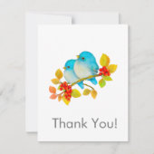 Schattigee Bluebirds Alle Gelegenheid Dank u Notec Notitiekaartje (Voorkant)