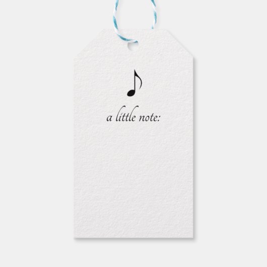 Schattigee Bluetit op een Branch, op maat Cadeaulabel (Achterkant)