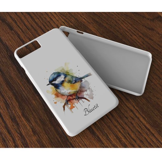 Schattigee Bluetit op een Branch, op maat Case-Mate iPhone Case