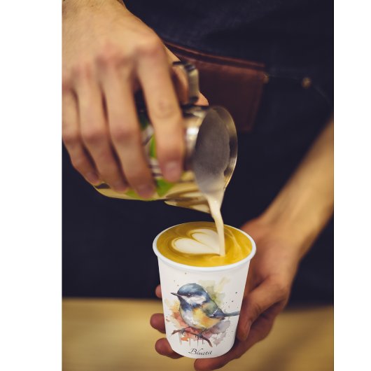 Schattigee Bluetit op een Branch, op maat Papieren Bekers