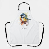 Schattigee Bluetit op een Branch, op maat Schort (Voorkant)