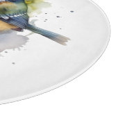 Schattigee Bluetit op een Branch, op maat Snijplank (Hoek)