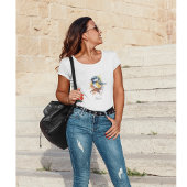 Schattigee Bluetit op een Branch, op maat T-shirt