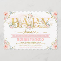 Schattigee Blush Bloemen Woodland Forest Girl Baby