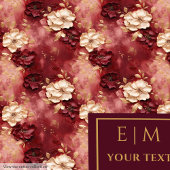 Schattigee Blush Bourgogne Goud Custom Waterverf B Fleece Deken