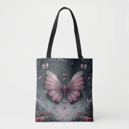 Schattigee Blush Butterfly Flow Tote Bag