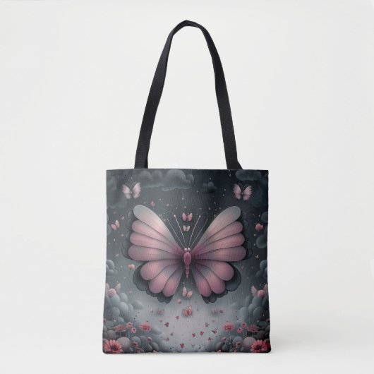 Schattigee Blush Butterfly Flow Tote Bag (Voorkant)